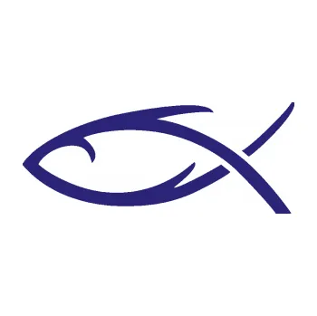 samolepka Jesus rybička 008 (22 - střední modrá) SAMOLEPKA NA AUTO, NÁLEPKA, FÓLIE, POLEP, TUNING, VLASTNÍ TEXT, TISK, AUTOSAMOLEPKY.cz, POLEPY, OBRÁZEK, LOGO, 3D STICKERS