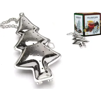 Cedník a síto Sítko na čaj, Vánoční stromek na řetízku - 9*5 cm