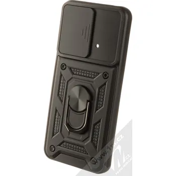 Pouzdro na mobilní telefon 1Mcz Armor CamShield odolný ochranný kryt s držákem na prst pro Xiaomi Poco M4 Pro černá (black)