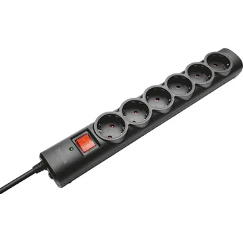 Kabel do PC TRUST Surge Protector, Prodlužovací přívod, přepěťová ochrana 6 portů