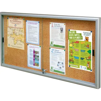 Vitincom Vitrína Classic - posuvná - v.105x180 cm Barva: červená, Podklad: korkový podklad