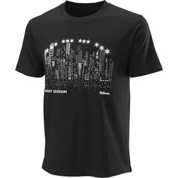 Pánské tričko Wilson Night Skyline Tech Tee black S