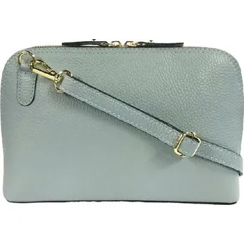 Kabelka Vera Pelle Dámská kožená crossbody kabelka světle modrá 3575 D92 CELESTE