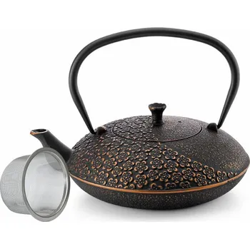 Konvice na čaj Manu tea Litinová čajová konvice se sítkem 1100 ml černá