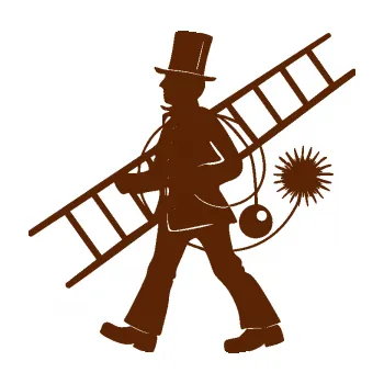 Samolepící dekorace SAMOLEPKA Kominík 001 levá (15 - hnědá) NA AUTO, NÁLEPKA, FÓLIE, POLEP, TUNING, VLASTNÍ TEXT, TISK, AUTOSAMOLEPKY.cz, POLEPY, OBRÁZEK, LOGO, SAMOLEPKY