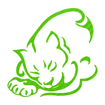 Samolepící dekorace SAMOLEPKA Kočka 030 levá (58 - 3D karbon zelený kawasaki) NA AUTO, NÁLEPKA, FÓLIE, POLEP, TUNING, VLASTNÍ TEXT, TISK, AUTOSAMOLEPKY.cz, POLEPY, OBRÁZEK, LOGO, SAMOLEPKY