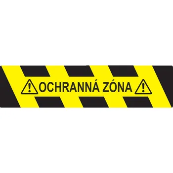Podlahový nápis OCHRANNÁ ZÓNA podlahové samolepky 600 x 150 mm - 170 mikronů