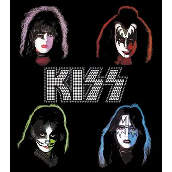 Nášivka nášivka na záda, zádovka Kiss - Faces