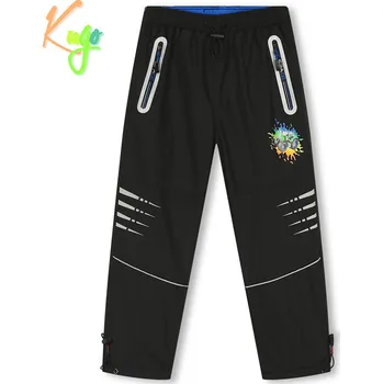 Chlapecké kalhoty Chlapecké šusťákové kalhoty, zateplené - KUGO DK7121, celočerná Barva: Černá, Velikost: 98