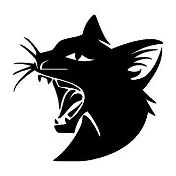 Samolepící dekorace SAMOLEPKA Kočka 029 levá rozzuřená (01 - černá) NA AUTO, NÁLEPKA, FÓLIE, POLEP, TUNING, VLASTNÍ TEXT, TISK, AUTOSAMOLEPKY.cz, POLEPY, OBRÁZEK, LOGO, SAMOLEPKY