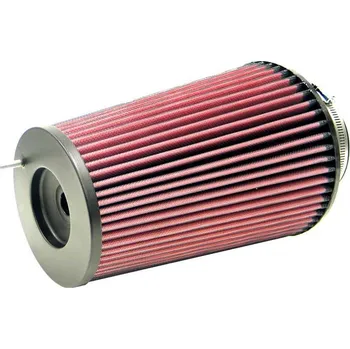 Motodíl K&N univerzální kulatý zkosený filtr se vstupem 102 mm a výškou 241 mm, kovový vrchlík