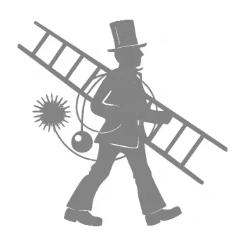 Samolepící dekorace SAMOLEPKA Kominík 001 pravá (17 - šedá) NA AUTO, NÁLEPKA, FÓLIE, POLEP, TUNING, VLASTNÍ TEXT, TISK, AUTOSAMOLEPKY.cz, POLEPY, OBRÁZEK, LOGO, SAMOLEPKY