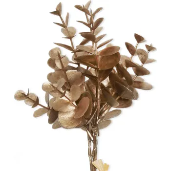umělá květina Eucalyptus svazek umělý 30cm zlatá