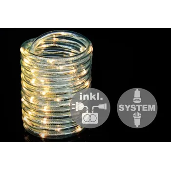 Vánoční dekorace diLED světelný kabel 60 LED teple bílá + napájení
