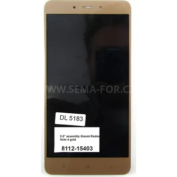 5,5" LCD displej + dotykové sklo Xiaomi Redmi Note 4 zlaté - CPU Helio X20
