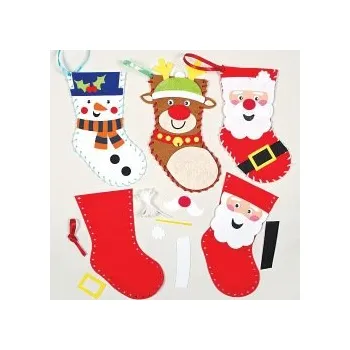 Vánoční dekorace Šitíčko vánoční punčochy (3 ks) (AT189) -