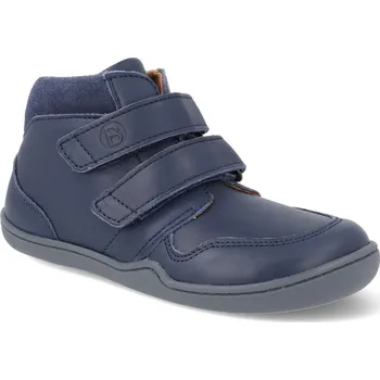 Dětská sportovní obuv Barefoot dětské kotníkové boty Blifestyle - Raccoon bio nappa marine W modré Velikost: 28