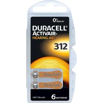 Článková baterie Duracell DA 312 P6 Easy Ta 312 6 ks