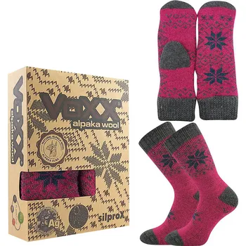 Dámské oblečení VoXX Alta Set ponožky a palčáky Magenta 35-38