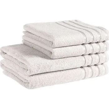 Ručník Škodák Bambusové ručníky 30x50 cm/osušky 70x140 cm - sv. šedé - Bambusový ručník - sv. šedý 30x50 cm