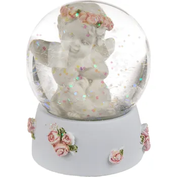 Vánoční dekorace Sněhová koule - Andílek tip D