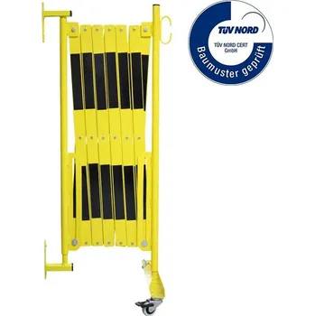 Plot Černo-žlutá nástěnná mobilní bariéra - délka 400 cm, výška 105 cm