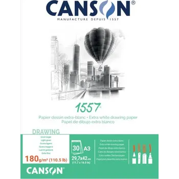 Canson 1557 blok lepený 180g A3 30 listů