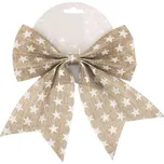 Mašle jutová 24 cm s hvězdičkami