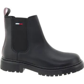 Dámské kozačky TOMMY HILFIGER Dámský kožený černý kotník EN0EN01986-BDS-265 Velikost 39