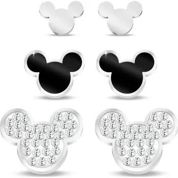 Náušnice biju Sada náušnic s motivem Mickey Mouse 2512 Černá