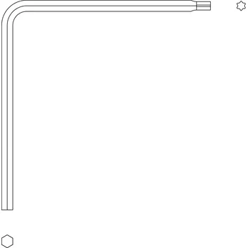 Dveřní kování Maco MACO seřizovací klíč pro i.S. čepy a uzávěry, TX15, 6hran 4mm 1894