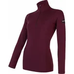 Sensor Merino Extreme Dámské tričko dlouhý rukáv, zip, port red L