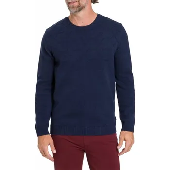 Pánský svetr PIONEER PÁNSKÝ SVETR KE KRKU JEDNOBAREVNÝ- NAVY XXL