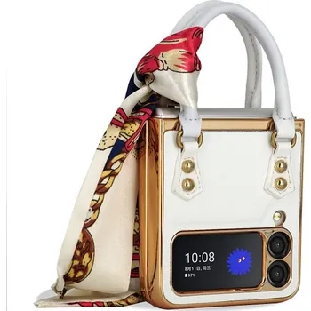 Pouzdro na mobilní telefon GKK 48086 GKK HAND BAG Ochranný obal Samsung Galaxy Z Flip 3 5G bílý