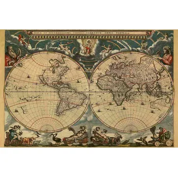 Fototapeta DIMEX | Vliesová fototapeta Mapa starověkého světa MS-5-1516 | 375 x 250 cm| modrá, červená, bílá, krémová + Vliesová fototapeta na stěnu DIMEX Mapa starověkého světa MS51516 v rozměru 375 x 250 cm + lepidlo zdarma