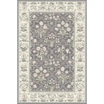 Koberec Agnella klasický vlněný koberec Isfahan Olandia Antracit šedý Rozměr: 120x170 cm