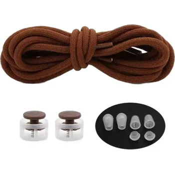 Tkaničky do bot Gumové sportovní tkaničky do bot se zarážkou, jeden pár - Světle hnědé, 100 cm