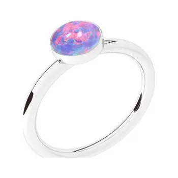 Prsten NUBIS® Stříbrný prsten s opálem - velikost 52 - NBP42-OP38-52