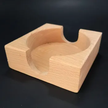 Podtácek AMADEA Dřevěný stojánek hranatý na podtácky kulaté, masivní dřevo, 12,5x12,5x4,5 cm