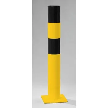 Plotový sloupek Protinárazový sloupek, venkovní, žluto-černý, průměr 159 mm
