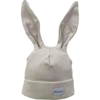 Kojenecká čepice Mimilove Přechodová čepice KRÁLÍČEK 2-4 let Béžová