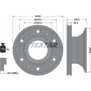 Brzdový kotouč Přední brzdový kotouč iveco eurocargo/tector 09.A315.10