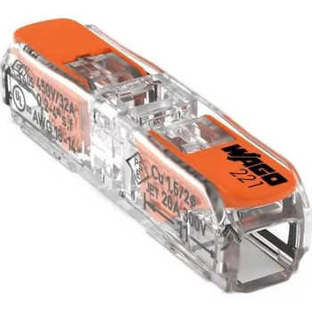 SVORKA WAGO 2PÓLOVÁ 0,14-4mm2 S PÁČKOU