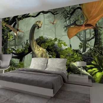 Fototapeta Solution Media 3D tapeta - Dinosaurus v pralese MU1669 3 - 3D Relief - Vliesová tapeta - 320g/m2