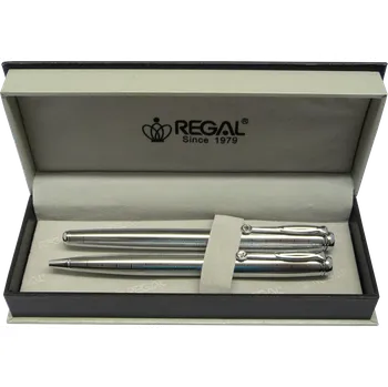 Regal kuličkové pero + inkoustové pero Hadrian - stříbrná 475518
