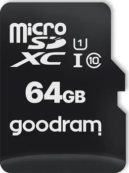 Paměťová karta Goodram microSDXC 64 GB Class 10 UHS-I U1 + SD adaptér (SDU16GHC10AGRR9)
