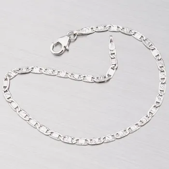 Náramek Náramek bílé zlato 585 plošky N309-0156 délka 19 cm