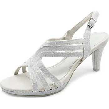Dámské sandále Letní společenská obuv MARCO TOZZI 28329-26 stříbrná vel. 38