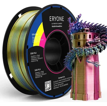 Filament ERYONE Triple-Color Silk PLA - Red&Yellow&Blue (1.75mm | 1 kg)