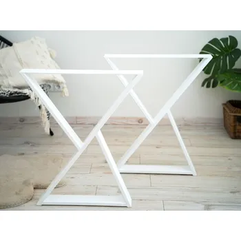 Stolová podnož Úzká Železná Industrial Podnož Stolová Noha do Z 2ks Bílá Rozměr: Š 60 x V 72 cm